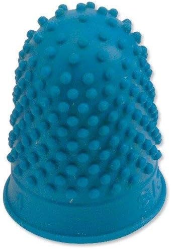 Quality Thimblette Rubber for Note-Counting Page-Turning Size 1 Medium Blue Ref 265486 [Pack of 10]