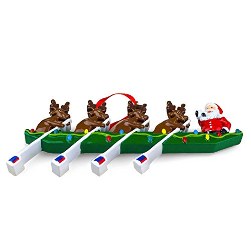 Rowing Reindeer Crew Resin Christmas Ornament by ChalkTalkSPORTS