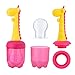 iPlay, iLearn Baby Fresh Food Fruit Feeder, Nibbler Pacifier, Safe BPA Free Infant Teether Set, 3 Silicone Feeding Nipples, Unique Giraffe Teething Toy Gift for 6, 9, 10, 12 Month Newborn, Boys, Girls