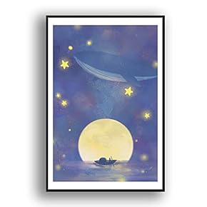 Framed Canvas Wall Art for Living Room, Bedroom Whale Canvas Prints for Modern Home Decoration Ready to Hang - 16"x24" inches