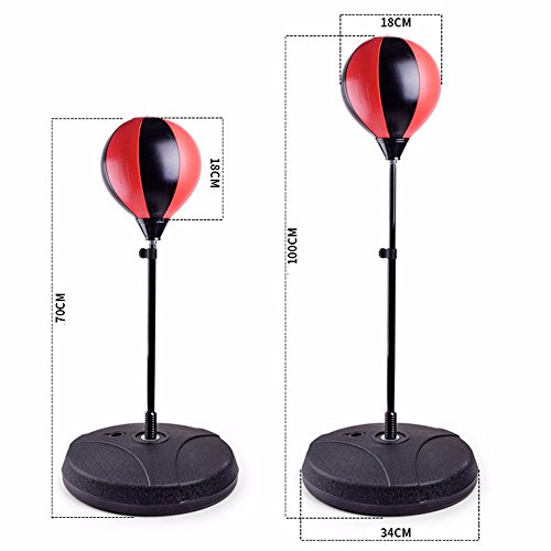 FTXJ Boxing Equipment Set Height Adjustable Punching Ball Stand with Boxing Gloves Kids Fitness Training Home Toy