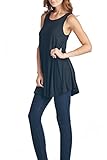 82 Days Women'S Rayon Span Super Comfy Tank-Top Tunic - Solid