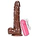 Lement 6.7″ Realistic Brown Color Rotation Multispeed Body Vibrating with Remote Controlthumb 1