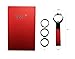 Mehr Classic Leather Valet Key Chain & Key Rings | Elegant, Timeless, Multi-ring Keychain - Red