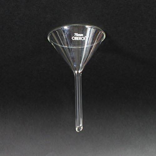 Glass Filtering Funnel, 75mm Dia, 60Â° Angle, Borosilicate