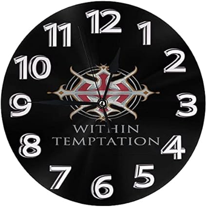 Amazon Co Jp ウォールクロック 壁掛け時計 アナログ クロック インテリア 丸形 静音 北欧 Within Temptation 印刷 掛置兼用 デジタル 勉強の部屋 店 ホテル用 直径25cm 部屋装飾 ホーム キッチン