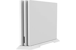 CHENKXIN Vertical Stand for PS4 Pro, Built-in Cooling Vents and Non-Slip Feet Steady Base Mount Holder for PlayStation 4 Pro Console, White