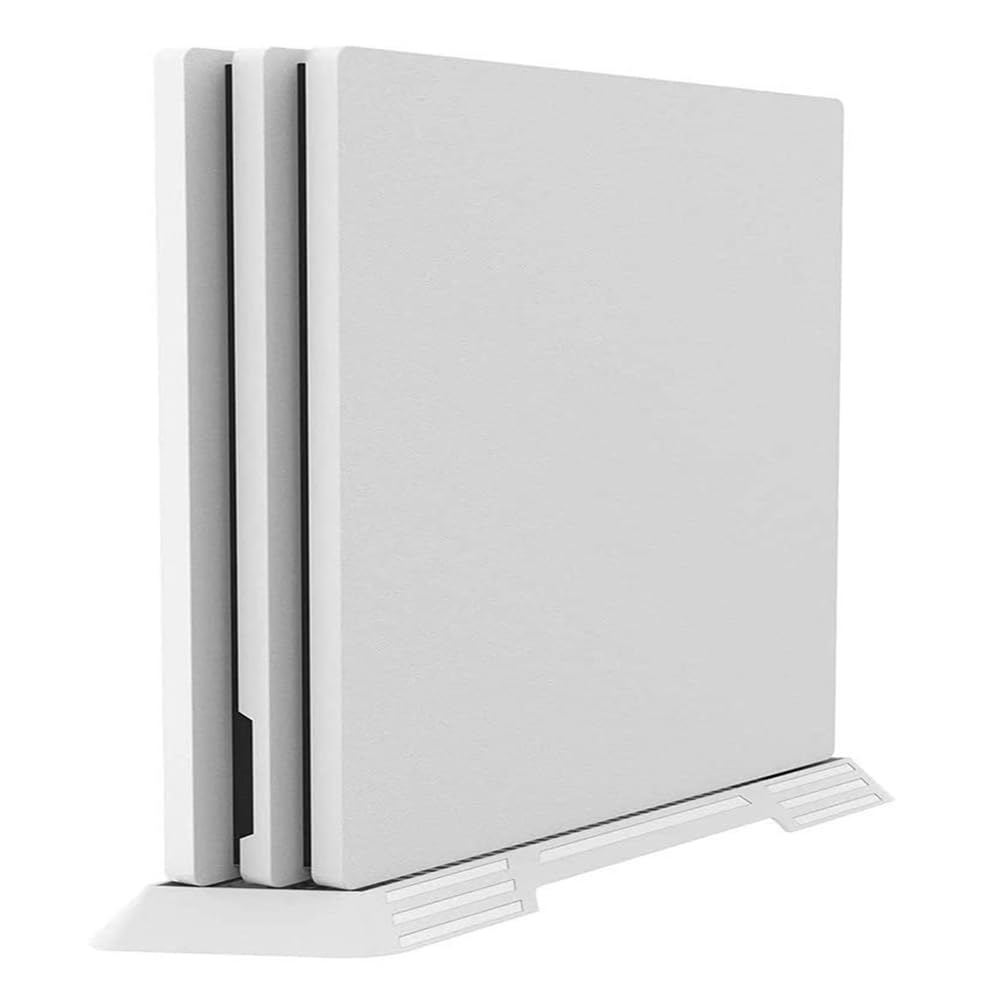 Vertical Stand for PS4 Pro, Built-in Cooling Vents and Non-Slip Feet Steady Base Mount Holder for PlayStation 4 Pro Console, White