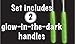 Marshmallow Roasting Sticks Extra Long - 6 Color And 2 Glow In The Dark S'more Sticks For Fire Pit - Telescoping Set of 8