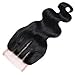 Lanyi Hair Virgin Brazilian Hair Body Wave Three Part 130% Density Lace Closure 16