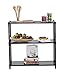 TRINITY Slat Style 3-Tier Adjustable Shelving, Metal Standing Shelf for Commercial or Residential Use in Kitchen, Bathroom, Laundry Room, or Office, 1050 Pound Capacity, Dark Bronze
