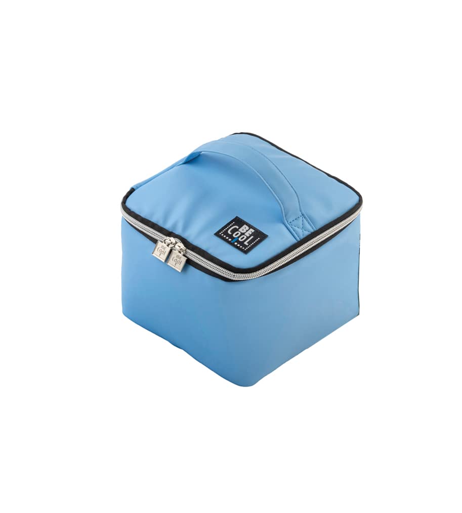City Insulated Waterproof Cool Bag in Light Blue Mini - Ideal for Cosmetics or Medicine, Mini Cool Box 18 x 18 x 15 cm, Approx. 4.5 L Volume