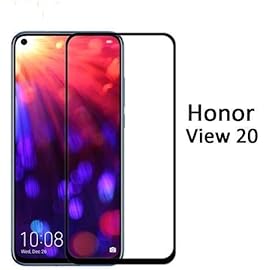 True Desire (Full Glue) Full Body 9H Tempered Glass, Full Edge-to-Edge Screen Protector for Honor View20 - (Black) with Free Installation Kit