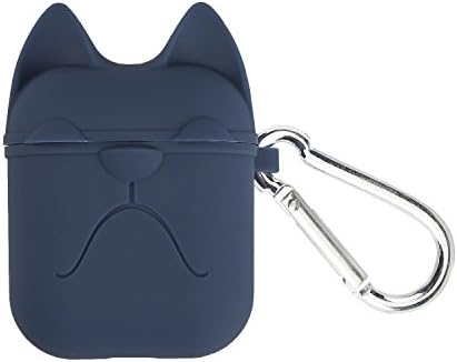 AirPods Case with Protective Silicone Cover Shock Resistant Soft Skin Keychain Carrying Cover for Apple AirPods Accessories