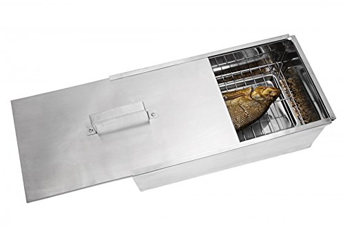 Grillpaul Mustang Räucherbox Premium | Smokerbox | Räucherschrank klein | Edelstahl poliert | 45 x 23 x 16cm