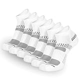 FLYRUN Womens Athletic-Ankle-Socks-Women 6 Pack Performance Cushioned Low-Cut Running Tab Socks