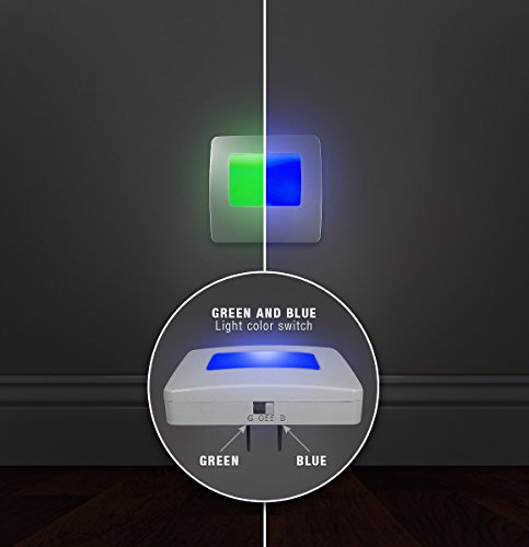 image for LED Concepts Pack of 2 Plug-In LED Night Lights – Ultra Slim, Cool-T