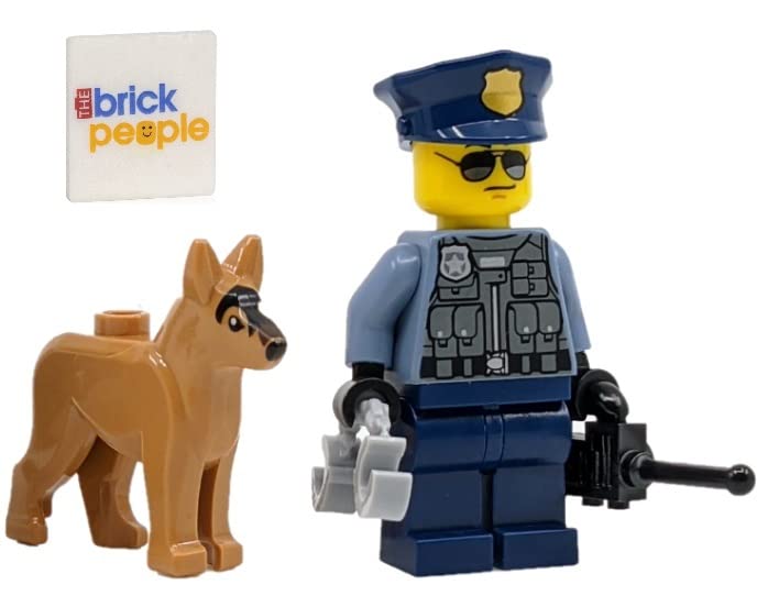 LEGO City: Police Officer Minifigure with Dog and Handcuffs - German Shepherd