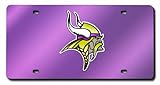 NFL Minnesota Vikings Laser-Cut Auto Tag (Purple Mirror)