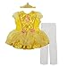 Disney Princess Belle Baby Girls' Costume Tutu Dress, Headband and Tights Yellow