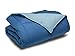 Cozy Beddings 3-Piece Reversible Down Alternative Mini Comforter Set with Anti-Microbial Finish, Queen/Full, Royal Blue/Light Blue