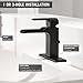 Delta 568LF-BLMPU Ara Single-Handle Waterfall Bathroom Faucet with Metal Drain Assembly, Matte Black