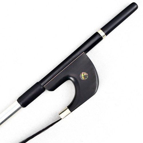D Z Strad Top Black Horsehair Silver German Model Carbon Fiber Bass Bow -1/2