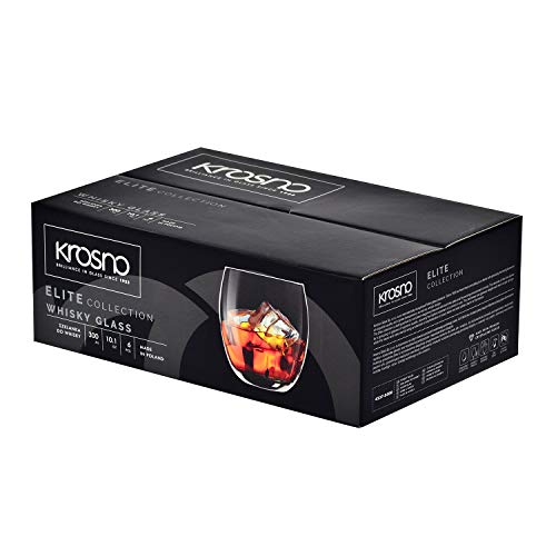 Krosno Whisky-Gläser | Set von 6 | 300 ML | Elite Kollektion | Perfekt für zu Hause, Restaurants und Partys | Spülmaschinenfest – Bild 5