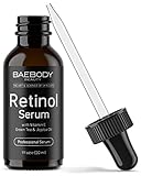 Baebody Retinol Serum - Topical Facial Serum - Helps Reduce Appearance of Wrinkles, Fine Lines - with Vitamin E, Hyaluronic Acid, Joboba Oil 1oz.