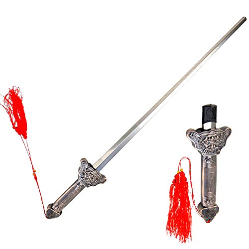 KierHunter Retractable Sword, Tai Chi Kung Fu Martial Arts Magic Sword for Exercises Performance Halloween (Bronze, Heavy)