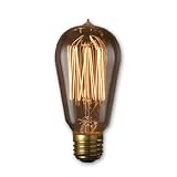 Bulbrite NOS60-1910 60-watt Incandescent Nostalgic 1910 Thread A19 with Medium Base, Antique (6 Pack)