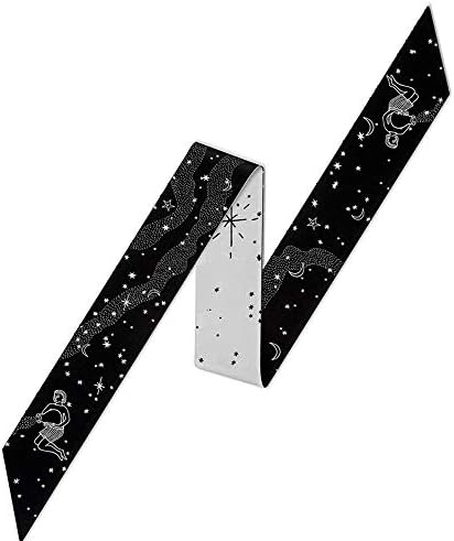 Jiusike Ladies Bag Headband Tied Ribbon Handle Small Ribbon Constellation Scarf