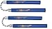 Bellview Twin Pack Dark Blue Rubber Training Foam Nunchucks/Nunchakus with Chain