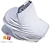 5-in-1 Baby Breastfeeding Cover, Car-Seat Cover, Shopping-Cart Cover and Trendy Scarf - Heather Gray Solid Pattern - Must-Have for Nursing Mothers & Babies