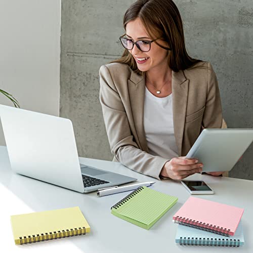 Koogel 8 Packs Index Cards, 400 Sheets Flash Cards 5x3 Inches Coil Multicolor Revision Record Cards Note Taking Paper for School Learning Memory Memo Scratch Pad Notebook Presentation Speech