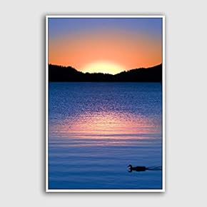 Framed Canvas Home Artwork Decoration Silhouette Canvas Wall Art for Living Room, Bedroom - 16x24 inches