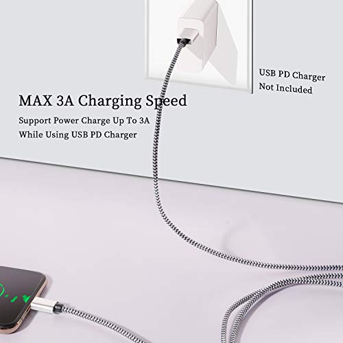 QQLIKE USB Type c Cable, 5 Pack (6FT) Nylon Braided USB C Cables 3A Fast Charging Charger for Samsung Galaxy S9/S8 Note8/9 20 10 S21 S20 S10 Plus C Cord