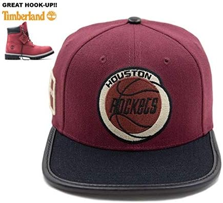 Pro Standard Houston Rockets Timberland Maroon Boot Hook Genuine Leather SNAP-Back Cap