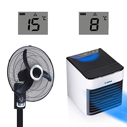 H YANKA Personal Air Cooler, USB Evaporative Coolers with Waterbox,Portable Table Fan,Ultra-Quiet Table Fan,3 Fan Speed,USB Charging,Fresh Design,Prevent of Water Leakage
