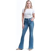 1822 Denim Oretha High-Rise Jeans for Women: Dark Blue Stretchy Waist, Premium Contour Fit Stretch Denim