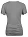 Ninedaily Women Dressy Tops Cross-front V Neck Raglan Sleeve Ruched Blouse