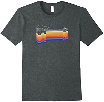 Mens Electric Bass Guitar T-Shirt 5 String Bass Instrument Music Medium Dark Heather