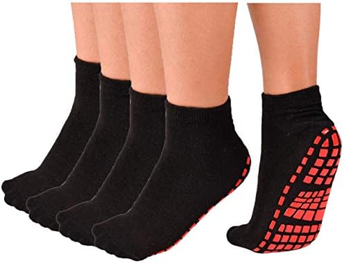 HAPPY DANCER Yoga Socks, Non Skid Socks with Grips Barre Socks Pilates Socks for Women&Men&Children