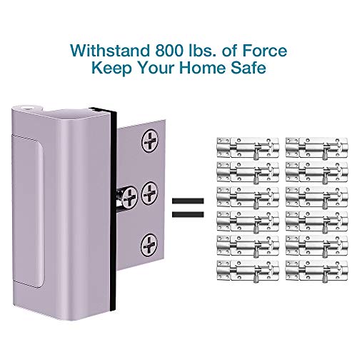 Door Reinforcement Lock ,3" Security Door Lock for Kids,Home Child Proof Door locks Withstand 800 lbs for Inward Swinging Door ,Easy to Install.