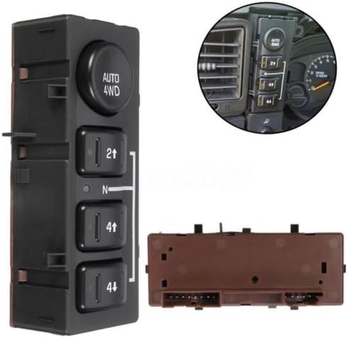 AnTo 4WD 4x4 Wheel Drive Switch Transfer Case Selector Dash Switch 19259313 for Chevolet Avalanche Suburban Tahoe Silverado GMC Sierra Yukon Cadillac Escalade Truck SUV