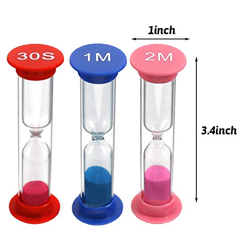 3 otters Sand Timers Combo Pack, 8PCS Sand Timers Colorful Hourglasses Sandglass Timer for Time Management