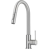 KRAUS Oletto Contemporary Pull-Down Single Handle Kitchen Faucet in Spot Free Stainless Steel, KPF-3104SFS