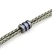 Spiral Titanium Knife Lanyard Bead EDC Zipper Pull 550 Paracord Necklace Bead Pendant (Pack of 2) (Blue)