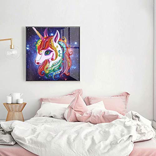 qiaoniuniu 5D Diamond Painting for Kids, Painting by Number Kits, Unicorn Toys, Arts Crafts Supply Set, Rhinestone Mosaic Making for Home Wall Decor Gifts for Christmas Birthday - Pony, Horse - Thumbnail 5