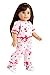 DreamWorld Collections - Perfect Sleepover - Pink Cozy Pajama with White Bunny Slippers - Clothes Fits 18 Inch American Girl Doll (Perfect Bedding set sold separately) (Doll Not Included)